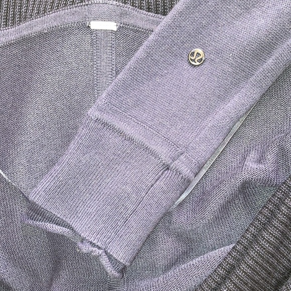 Lululemon Iconic Sweater Wrap Blue/Black Med or Large - Picture 9 of 11